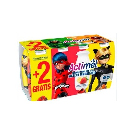 Actimel Fresa-platano Kids 6un.