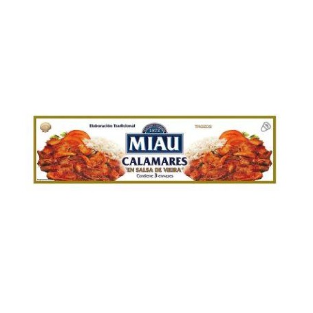 Miau Calamares Salsa Vieira Pack.3u.