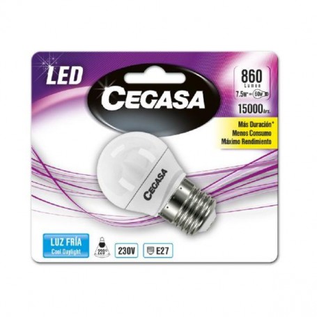 Cegasa Led Esferica E27 7.5w Fria