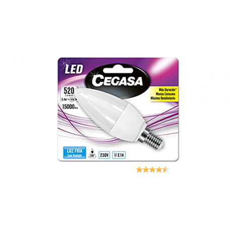 Cegasa Led Vela E14 5.4w Fria