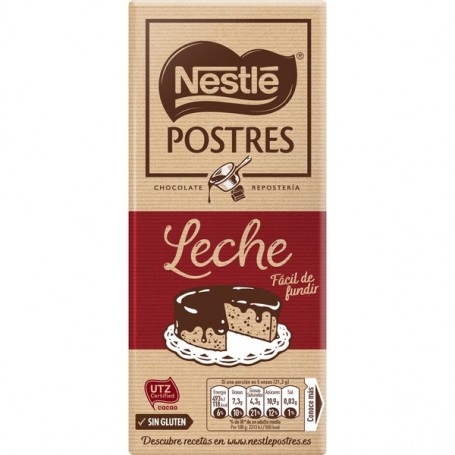 Nestle Chocolate Con Leche Postres 170g.