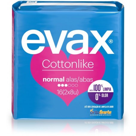 Evax Compresa Cottonlike Normal Alas 16u.