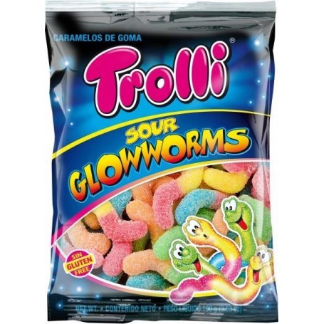 Golosina Glowworms Trolli 100g.
