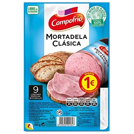 Campofrio Mortadela  Clasica 95.g.