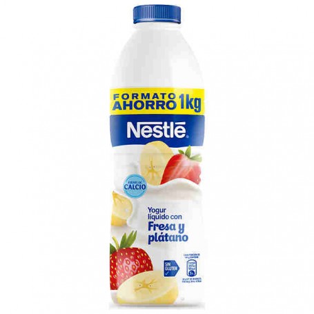 Nestle Yogur Liquido Fresa/plat.750ml.