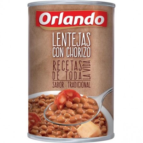 Orlando Lenteja Con Chorizo 425g.