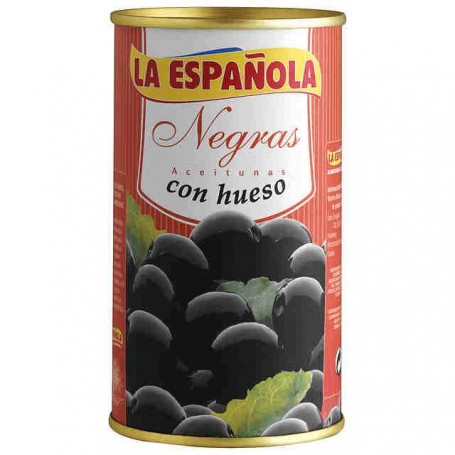 La Española Aceituna Negra C/h 350g.