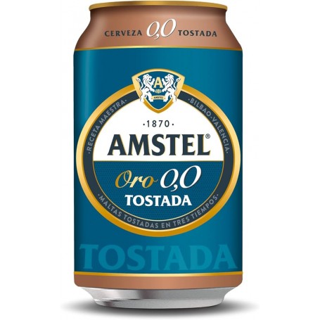 Cerveza Amstel Tostada 0.0 Lata 33cl.