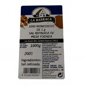 Monodosis Sal Mesa La Barraca 1000u.