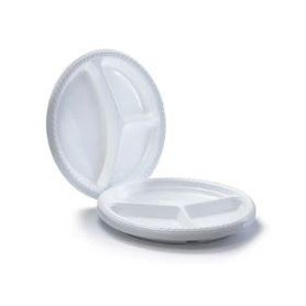 Plato Plastico 3 Cavidades 26cm.x25u.